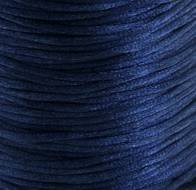 20 Yards of 2mm Dark Blue Rattail Cord with Reusable Bobbin