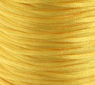 20 Yards of 2mm Yellow Rattail Cord with Reusable Bobbin