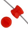 44 4x6mm Opaque Red Alabaster Glass Pellet Beads