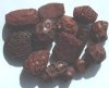 50 grams Large Resin Bead Mix - Brown