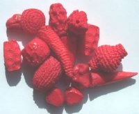 50 grams Large Resin Bead Mix - Red