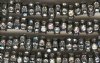 10 5mm Black Rondelles with Crystal Rhinestones