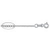 18 inch .9mm Rhodium Plated Sterling Silver Curb Chain