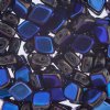20, 10x8mm Black Azuro Two Hole Glass Rhombus Beads