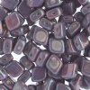 20, 10x8mm Chalk Vegas Iris Lustre Two Hole Glass Rhombus Beads