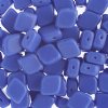 20, 10x8mm Opaque Blue Two Hole Glass Rhombus Beads