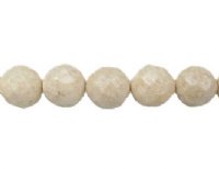 16 inch strand of 6mm Faceted Round River Stone Beads 