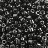 25 Grams 4x4.5mm Opaque Black Rola Tube Beads