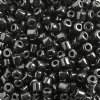 25 Grams 4x4.5mm Opaque Black Rola Tube Beads