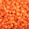 25 Grams 4x4.5mm Opaque Orange Rola Tube Beads