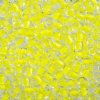 25 Grams 4x4.5mm Crystal and Neon Yellow Rola Tube Beads