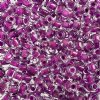25 Grams 4x4.5mm Crystal and Neon Purple Rola Tube Beads