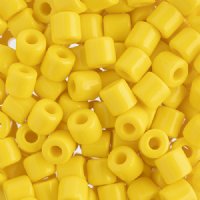 25 Grams 5.8x6.2mm Opaque Yellow Rola Tube Beads