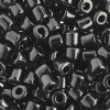 25 Grams 5.8x6.2mm Opaque Black Rola Tube Beads