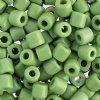 25 Grams 5.8x6.2mm Opaque Light Green Rola Tube Beads