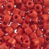 25 Grams 5.8x6.2mm Opaque Red Rola Tube Beads