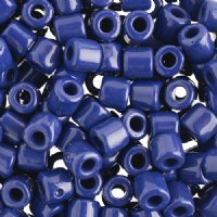 25 Grams 5.8x6.2mm Opaque Royal Blue Rola Tube Beads
