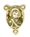 1 15x12mm Gold Sacred Heart Rosary Connector