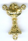 1 23x12mm Antique Gold Chalice Rosary Connector