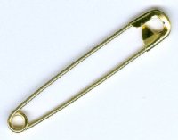 40 50mm Gold Plated Safety Pins (Size #3)