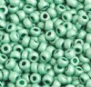 50g 8/0 Matte Metallic Mint Green Seed Beads