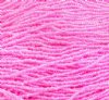 1 Hank of 10/0 Hot Pink Color Lined Crystal Seed Beads