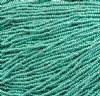 1 Hank of 10/0 Metallic Green Seed Beads