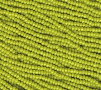 1 Hank of 10/0 Opaque Olive Green Seed Beads 
