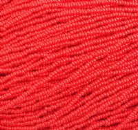 1 Hank of 10/0 Opaque Light Red Seed Beads