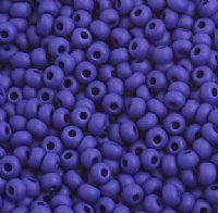 50g of 10/0 Opaque Matte Royal Blue Seed Beads