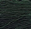 1 Hank of 10/0 Transparent Dark Green Seed Beads