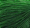 1 Hank of 10/0 Transparent Medium Green Seed Beads