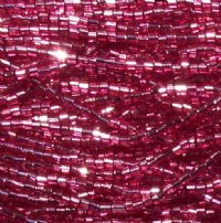 1 Hank of 10/0 Two-Cut Silver Lined Fuchsia Rose Seed Beads