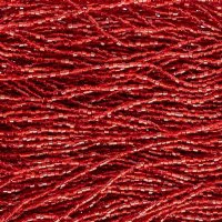 1 Hank of 10/0 Two-Cut Silverlined Light Red Seed Beads