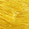 1 Hank of 10/0 Two-Cut Transparent Yellow AB Seed Beads
