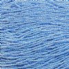 1 Hank of 10/0 Blue Color Lined Crystal Seed Beads