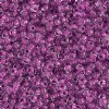 50 Grams of 10/0 Neon Purple Color Lined Crystal Seed Beads