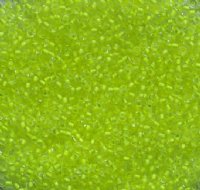 50 Grams of 10/0 Neon Yellow Color Lined Crystal Seed Beads