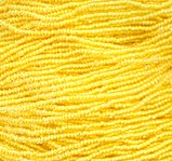 1 Hank of 10/0 Lemon Yellow Color Lined Crystal Seed Beads