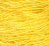 1 Hank of 10/0 Lemon Yellow Color Lined Crystal Seed Beads