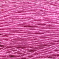1 Hank of 10/0 Transparent Dyed Fuchsia Seed Beads