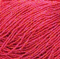 1 Hank of 10/0 Opaque Medium Red AB Seed Beads 