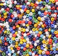 50g of 10/0 Opaque Lustre Multi Mix Seed Beads