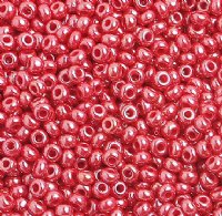 50 Grams of 10/0 Red Pearl Seed Beads