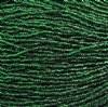 1 Hank of  10/0 Silverlined Christmas Green Seed Beads 