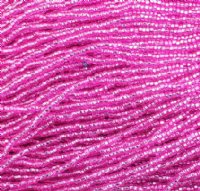 1 Hank of 10/0 Silverlined Dyed Fuchsia Seed Beads