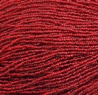 1 Hank of 10/0 Silverlined Red Seed Beads