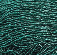 1 Hank of 10/0 Silverlined Teal Seed Beads