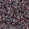 22 Gram Vial of 10/0 Czech Glass Seed Bead Mix - Steel and Scarlet Mix