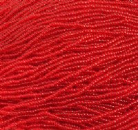 1 Hank of 10/0 Transparent Light Red Seed Beads